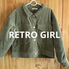 RETRO GIRL オリーブグリーン コーデュロイ ミリタリージャケット　美品