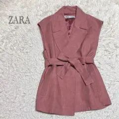 ザラ　ベスト　ジャケット　 Sサイズ　リボン付　オフィスカジュアル　きれいめ　春