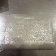 SAINT LAURENT グレー 二つ折り財布