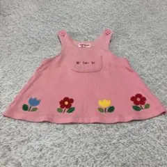 美品 ミキハウス 80 ピンク ワンピース 女の子 人気 春夏 通園 お出かけ