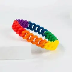 レインボーカラー シリコンブレスレット