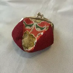 和風花柄がま口ミニコインケース
