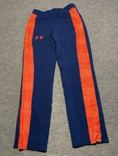Under Armour ジャージパンツ ネイビー/オレンジ YLGサイズ
