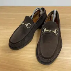 グッチ　ホースビットローファー　スエード　ブラウン　111 6030 40E