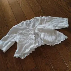 ホワイトカーディガン 100cm フリルデザイン　ボレロ　フォーマル　セレモニー