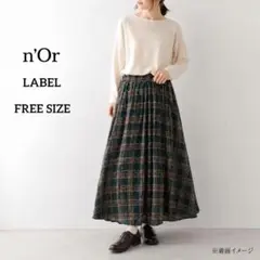 n'Or LABEL チェック柄フレアスカート F 緑のサムネイル