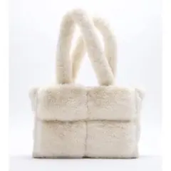 ZARA フェイクファートートバッグ