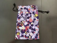 和柄巾着　リバーシブル