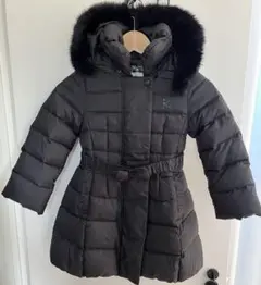 ラビットファー付　KUMIKYOKU キッズダウンコート M 黒　120cm前後