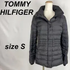 【人気】TOMMY HILFIGER フード付き ダウンジャケット ブラック