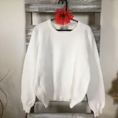 Lulu on the BRIDGE ホワイト コットンニット トップス