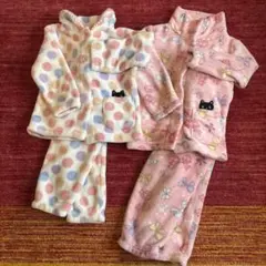 女の子☆冬用ふわモコパジャマ 2枚セット110 120
