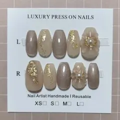 ネイルチップ現品　ニュアンス ぷっくり フラワー マグネット 韓国 量産型