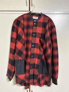 FORSOMEONE 赤黒チェックネルシャツ