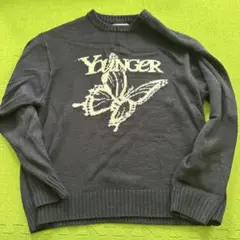 Younger Song バタフライ ニット セーター ブラックのサムネイル