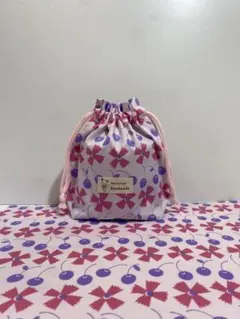 さくらんぼ柄♡コップ袋とランチマット♡B 4サイズ