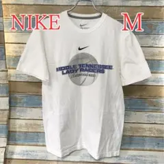 ナイキ ホワイト Ｔシャツ 半袖 プリント バスケットボール Ｍ【イ315】