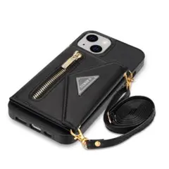 iPhone 13 レザーケース　アイフォン13 カバー　肩掛け