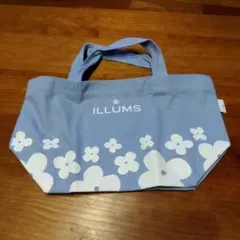 ILLUMS ミニトートバッグ 花柄 ブルー