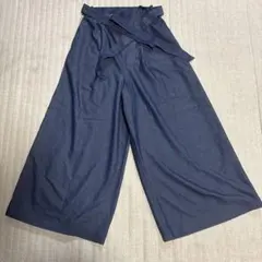 も*こ様 COMME CA ISM ネイビー ワイドパンツ