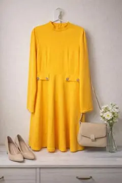 SHEIN イエローワンピース