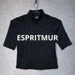 ESPRITMUR 半袖ニット モックネック ウール 日本製のサムネイル