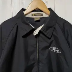 Ford フォード 刺繍 ロゴ ブラック 黒 ジップ ドリズラー ジャケット