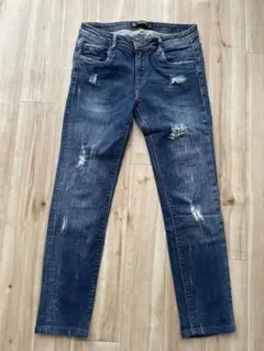 【ZARA】 ダメージデニム　　スキニーデニム　レディース