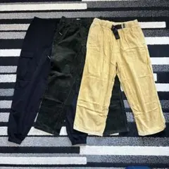 3点セットナイロンパンツ コーデュロイワイドパンツ（バラ売り可）
