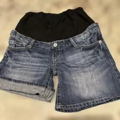 マタニティ　デニムショートパンツ　Mサイズ