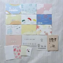 イラスト付きポストカード 15枚　Xmasカード　年賀状　MieTamura