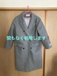 グレー ダブルブレスト チェスターコート