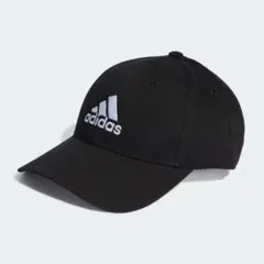 adidas コットンツイル ベースボールキャップ 黒