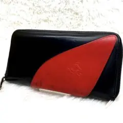 ✨美品✨クリスチャンルブタン 長財布 パロマ レザー 黒×赤 スニーカー