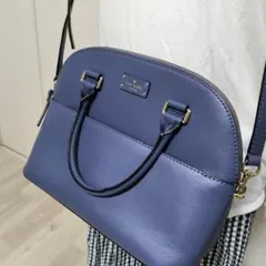 【未使用に近い】ケイトスペード 2WAY ドーム型 ショルダーバッグ ネイビー