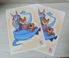 ズートピア キャラクターイラスト 2枚セット