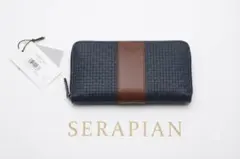 SERAPIANセラピアン新品ラウンドジップ長財布 96800円黒 伊製 - メルカリ