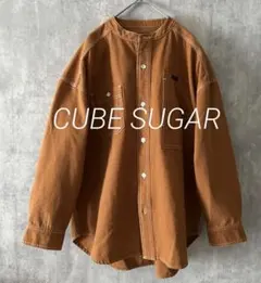キューブシュガー　厚手ブラウス　ブラウン　美品のサムネイル