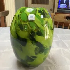 カメイガラス　フラワーベース　花瓶　昭和レトロ