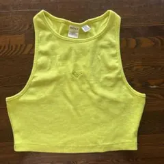 ROXY クロップドタンクトップ 黄色