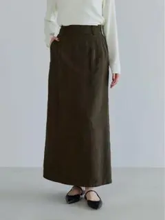 【crewre】フェイクスウェードIラインスカート【2025AW】