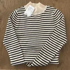 grove ボーダーハイネック長袖ニット