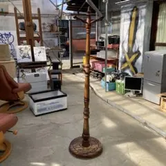 木製フック付きハンガーハンガーラック傘立てアンティークLloyd's