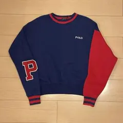Polo Ralph Lauren ネイビー/レッド スウェット サイズXS