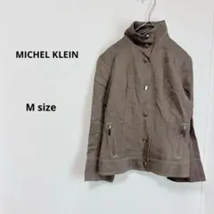 MICHEL KLEIN スタンドカラージャケット　M カーキブラウン　ショートのサムネイル