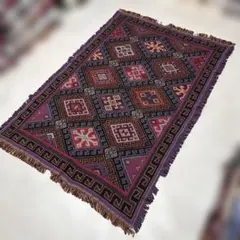 ペイズリー柄　マルチカバー　ソファカバー　ヴィンテージラグ　185x123 ペイズリー柄 マルチカバー ソファカバー ヴィンテージラグ 185x123