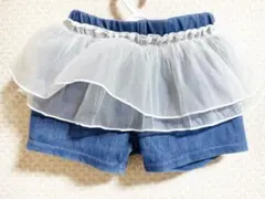 petit main フリル付きデニムショートパンツ 08
