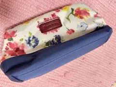 【新品未使用】Francfranc 花柄ポーチ ネイビー底