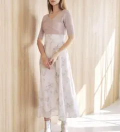 【土日限定値下】MERCURYDUOバックレースアップニットドッキングワンピース