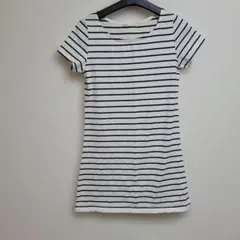 COLZA ボーダー 半袖 ミニワンピース M